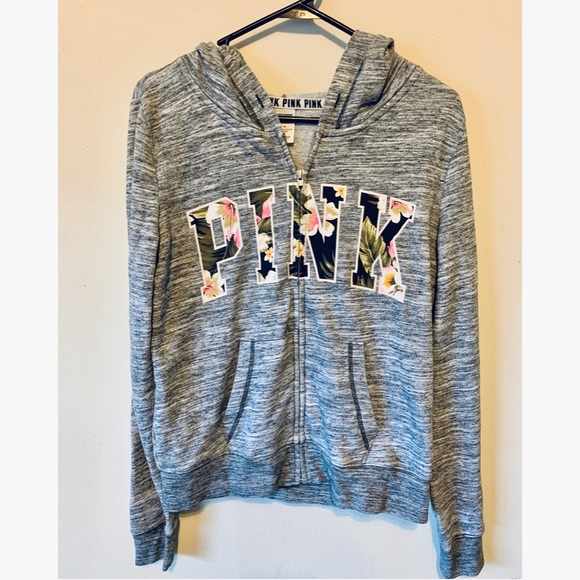 PINK Victoria's Secret Tops - Victoria secret PINK zip up hoodie size medium PINK Victoria's Secret Tops - Victoria secret PINK zip up hoodie size medium